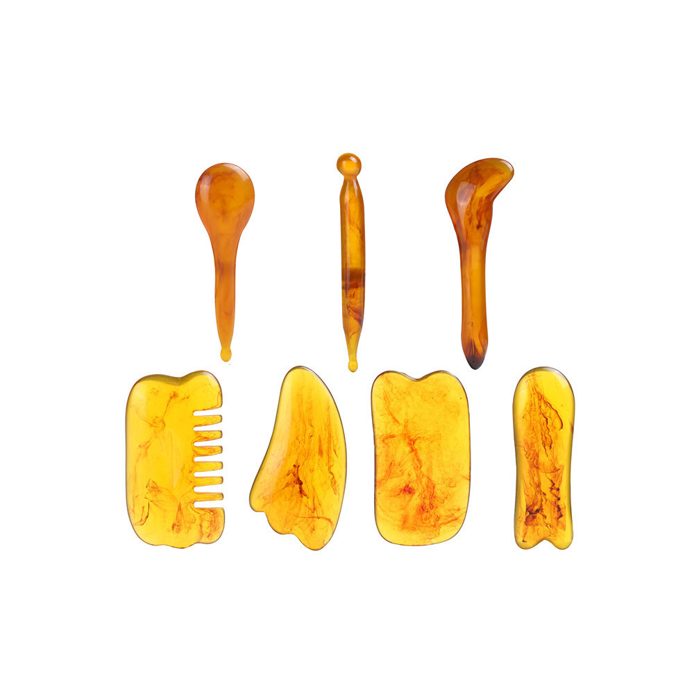 7PCS GUASHA 마사지 도구 페이스 넥 바디 마사 - Jade Gua Sha Tool 리뷰 및 가격