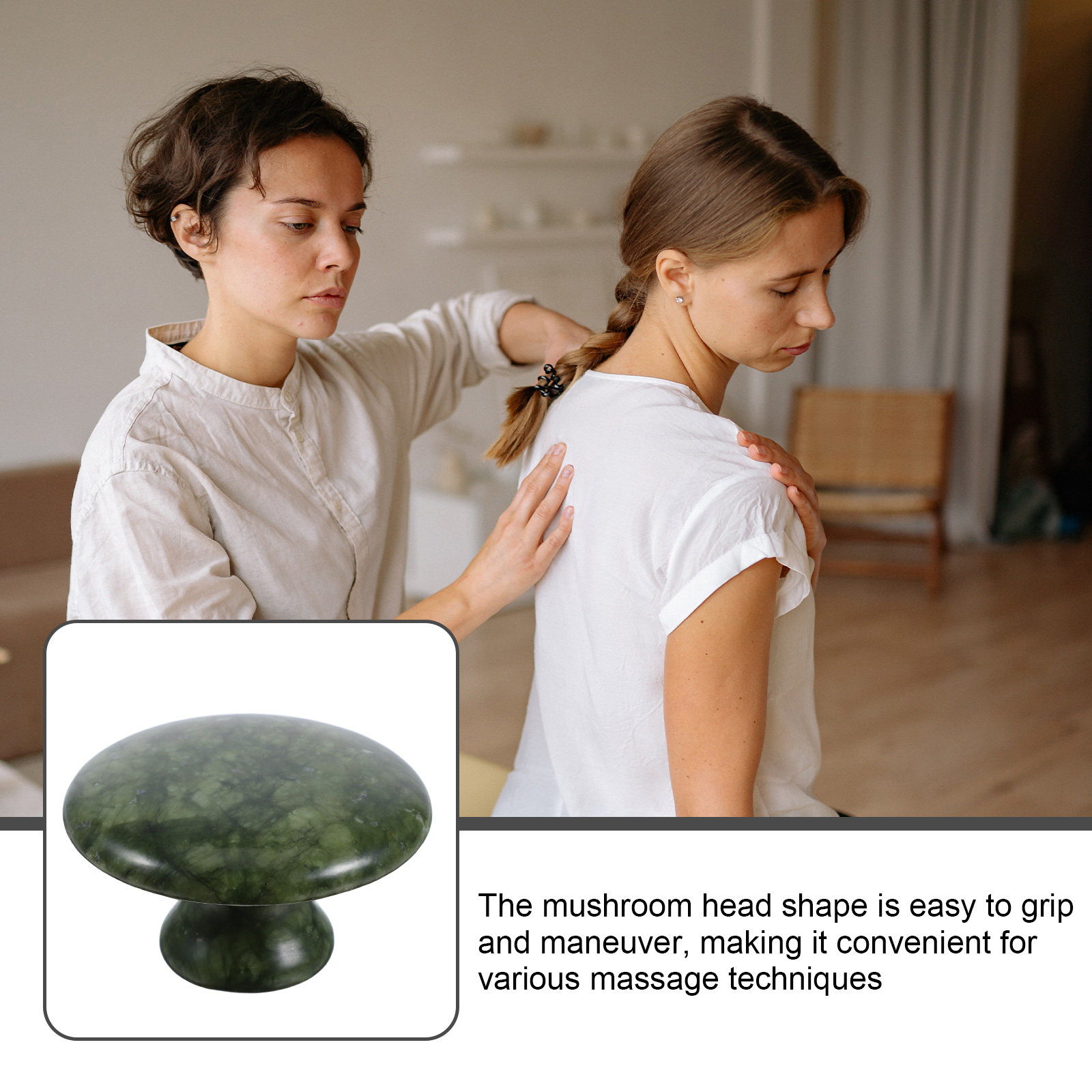 버섯 모양의 구아샤 마사지 스톤, 천연 자수정 재질,  - Jade Gua Sha Tool 리뷰 및 가격