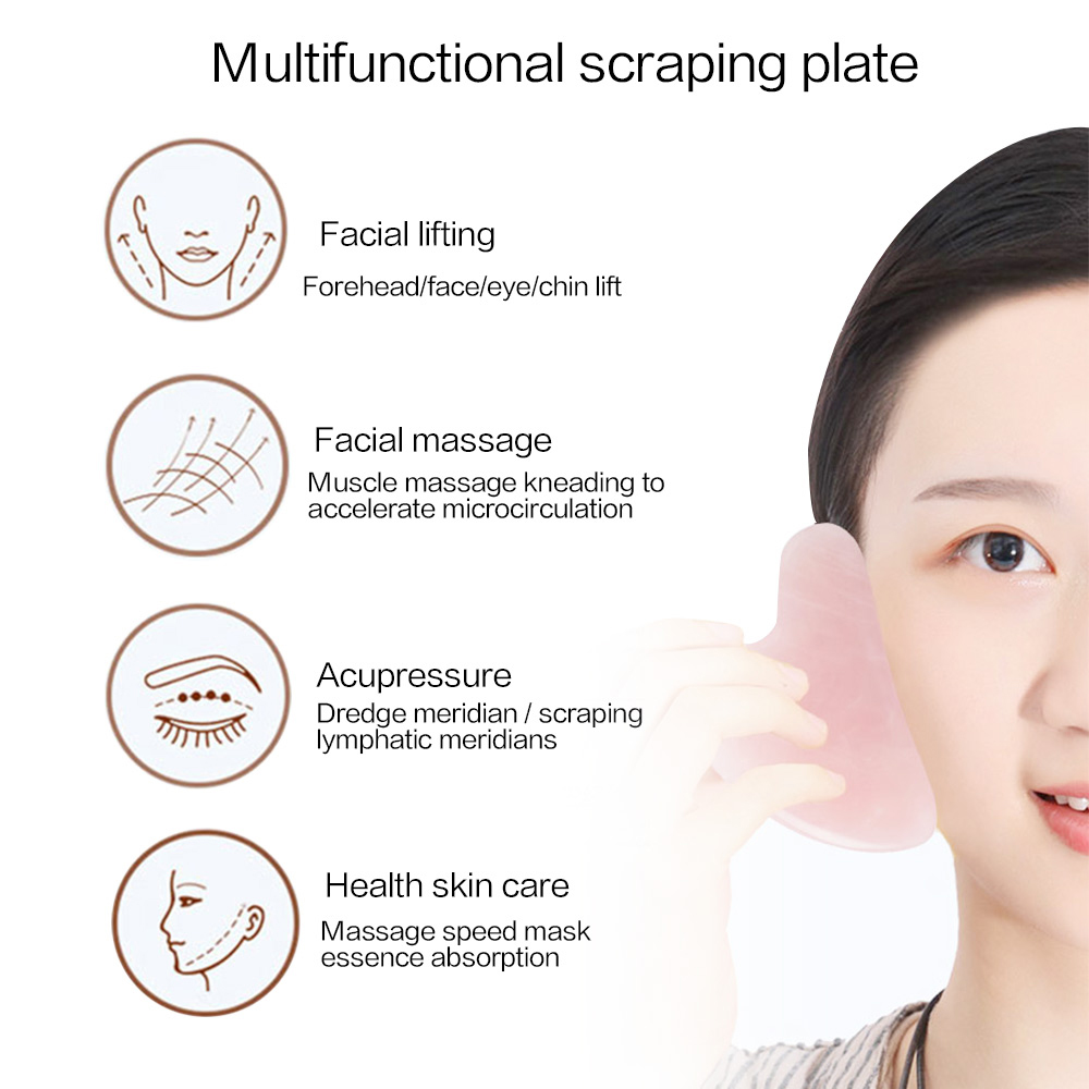 Gua Sha 페이셜 툴, 얼굴 긁기 및 스파 침술 테 - Jade Gua Sha Tool 리뷰 및 가격