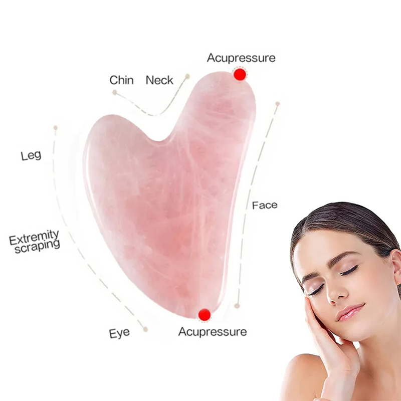 천연석 옥 구아슈 스크레이퍼 로즈쿼츠 페이셜 구아샤 도 - Jade Gua Sha Tool 리뷰 및 가격